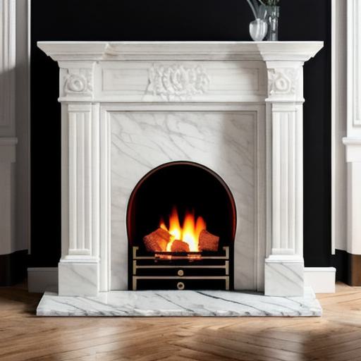 How can I effectively clean a marble fireplace