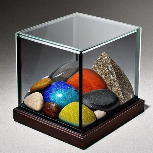 How can I display my rock and mineral collection in a creative way