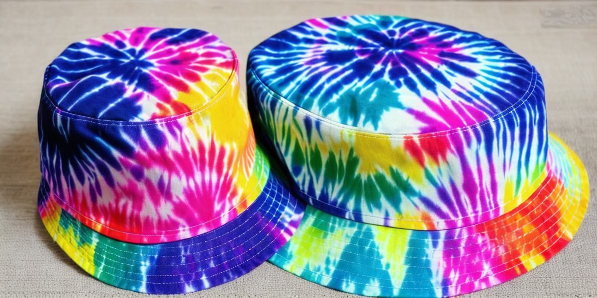 How can I create unique tie dye designs on bucket hats