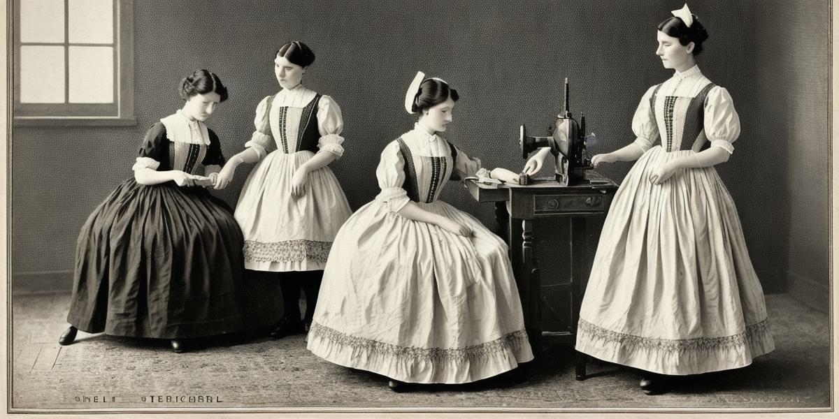 How was the process of starching petticoats done in historical sewing