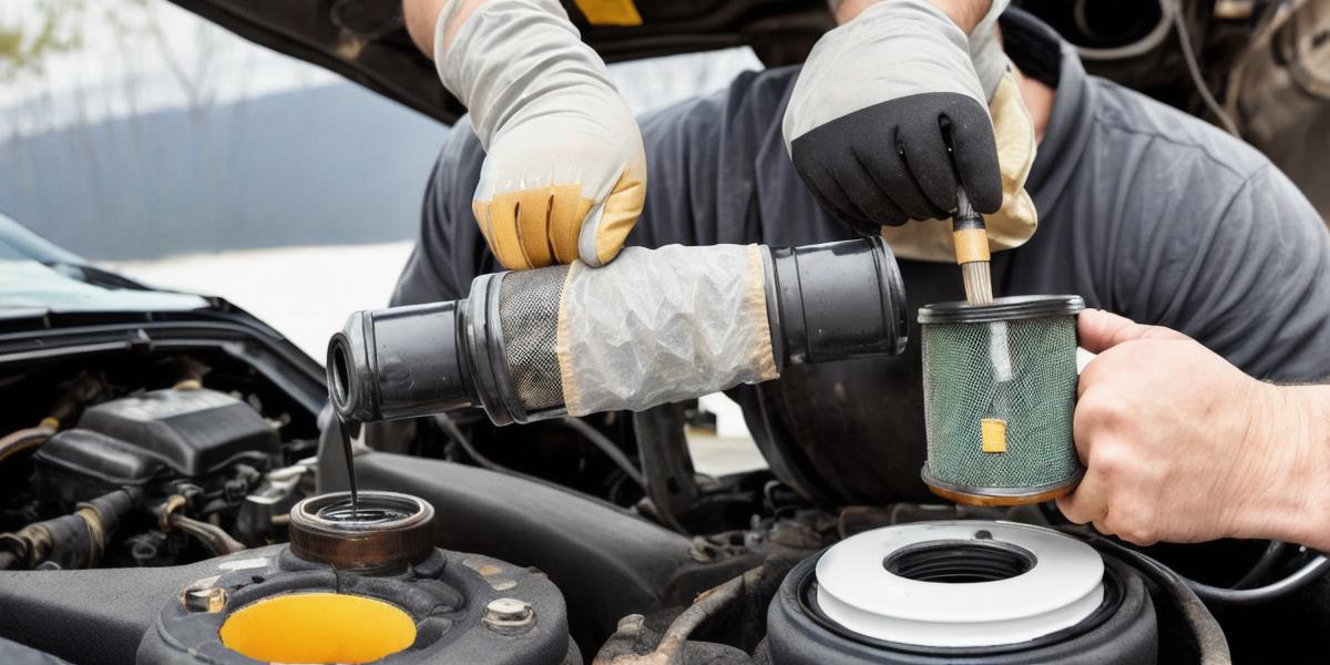 How can I safely remove a broken oil filter from my vehicle