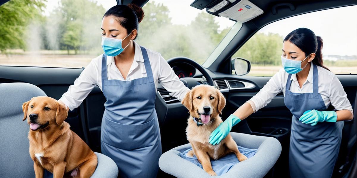 How can I effectively remove dog stains and smells from my car
