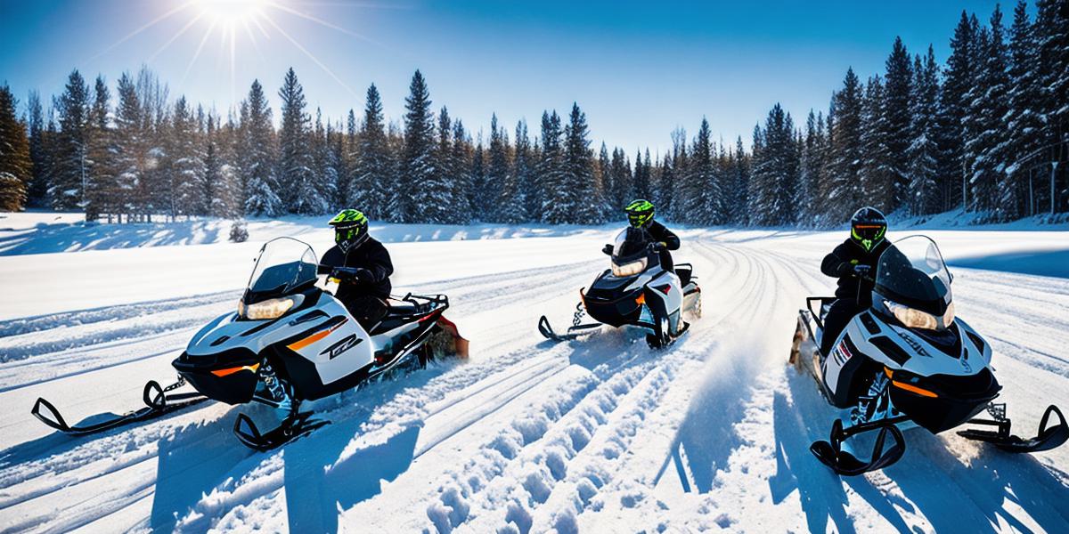 What is the ideal amount of snow for snowmobiling and how much snow do you need to safely ride a snowmobile